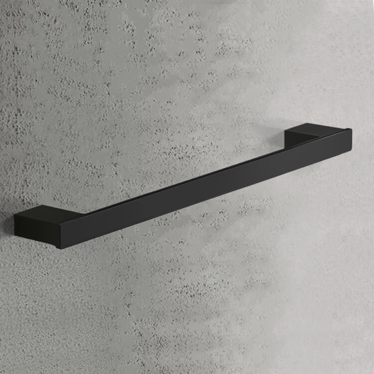 Gedy 5421-45-M4 Square 18 Inch Towel Bar In Matte Black